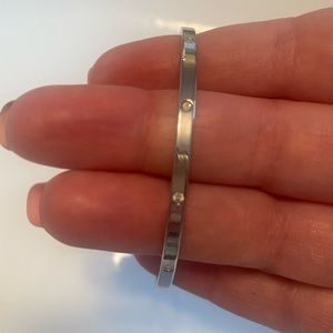 Silver bangle bracelet